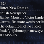 Times New Roman Font