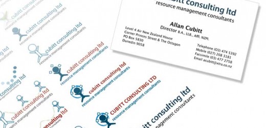 Cubitt consulting logo development and business card